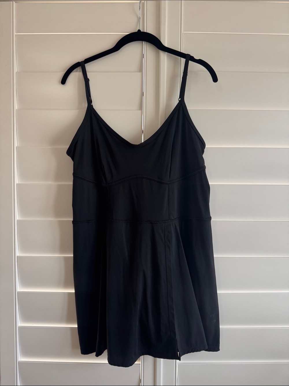JoyLab Athletic Black Skort Sleeveless Romper Dress with Adjustable Straps
